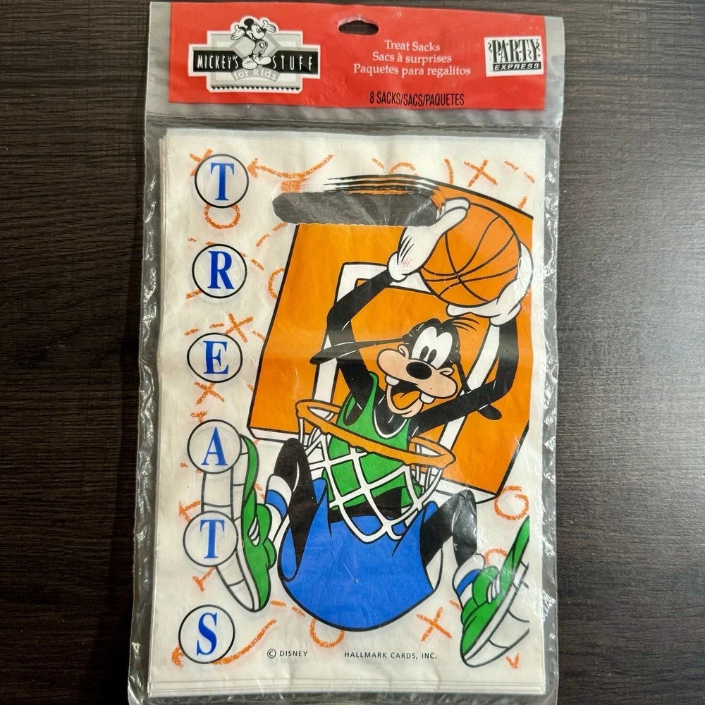 Vtg Disney Goofy Treat Sacks, Birthday, Loot bags, Party Favors Mickey & Friends